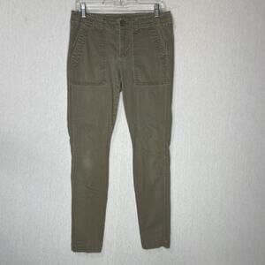 Cabi Pants Womens Size 4 The Scout Solid Olive Green Military Skinny Style 3199